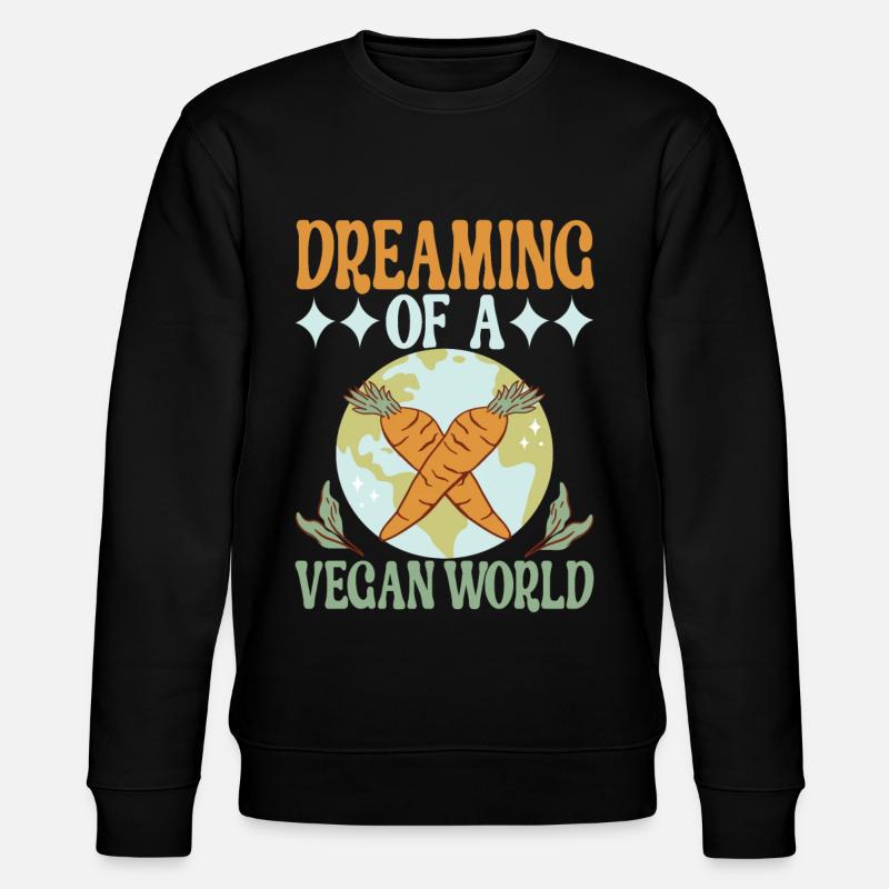 Vegan Vegetarier - Stanley/Stella Unisex Bio-Sweatshirt CHANGER  - Schwarz