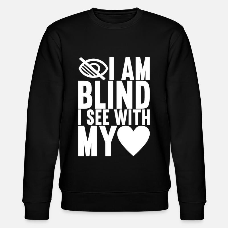 Blind visual impairment - Stanley/Stella CHANGER Unisex Organic Sweatshirt - black