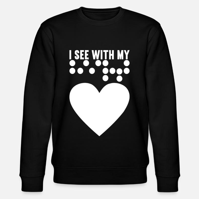 Déficience visuelle aveugle - Sweat bio CHANGER Stanley/Stella Unisexe - noir