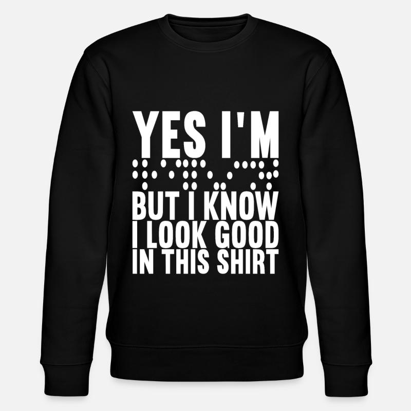 Blind Sehbehinderung - Stanley/Stella Unisex Bio-Sweatshirt CHANGER  - Schwarz