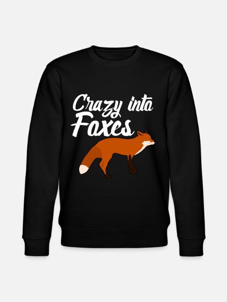 Crazy into Foxes - Stanley/Stella CHANGER Unisex Organic Sweatshirt - black
