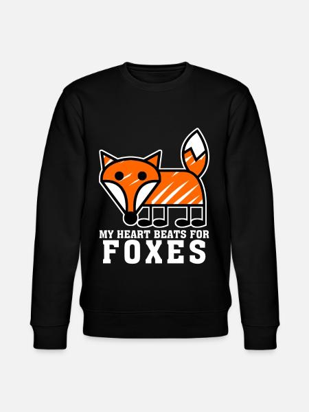 Fuchs Spruch mit Rotfuchs - Stanley/Stella Unisex Bio-Sweatshirt CHANGER  - Schwarz