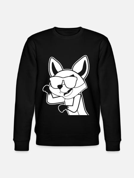 Fox with sunglasses - Stanley/Stella CHANGER Unisex Organic Sweatshirt - black
