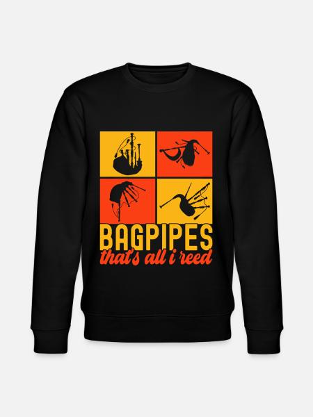 Bagpipes Bagpipers - Stanley/Stella CHANGER Unisex Organic Sweatshirt - black