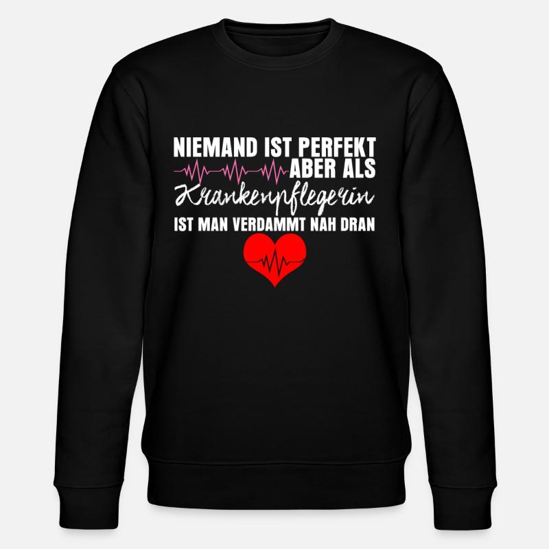 Krankenschwester lustig Krankenpflegerin - Stanley/Stella Unisex Bio-Sweatshirt CHANGER - Schwarz