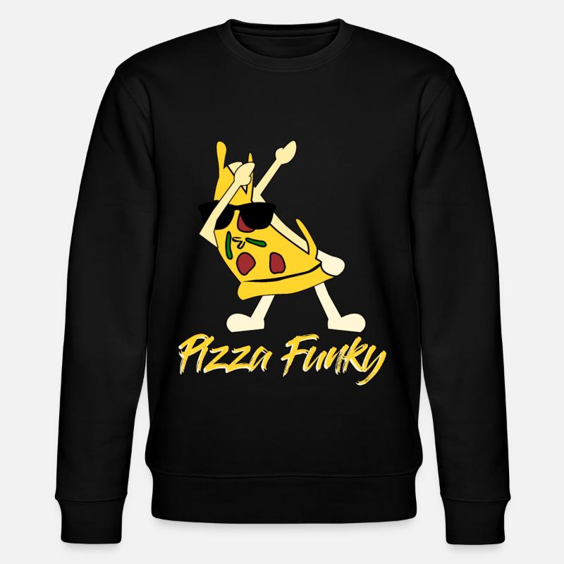 Pizza Funghi oder Funky Pizzabäcker - Stanley/Stella Unisex Bio-Sweatshirt CHANGER  - Schwarz