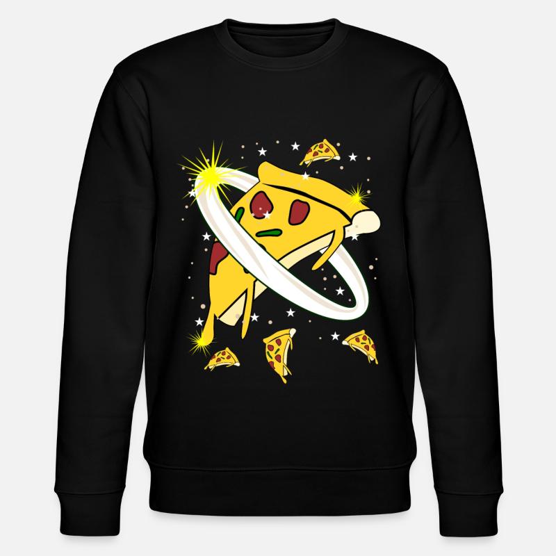 Pizza Space Astronaut Pizzas - Stanley/Stella CHANGER Unisex Organic Sweatshirt - black