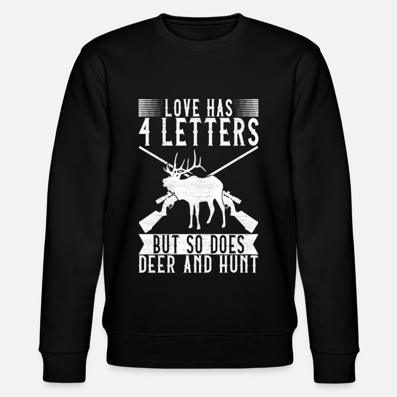 Hunting Hunter Hunting Deer - Stanley/Stella CHANGER Unisex Organic Sweatshirt - black