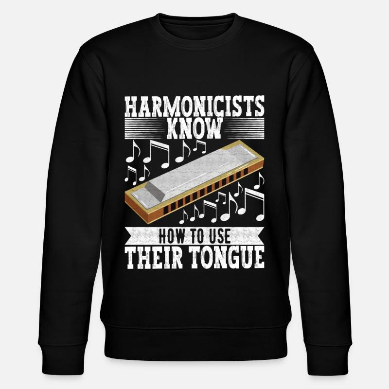 Harmonika Mundharmonika - Stanley/Stella Unisex Bio-Sweatshirt CHANGER  - Schwarz