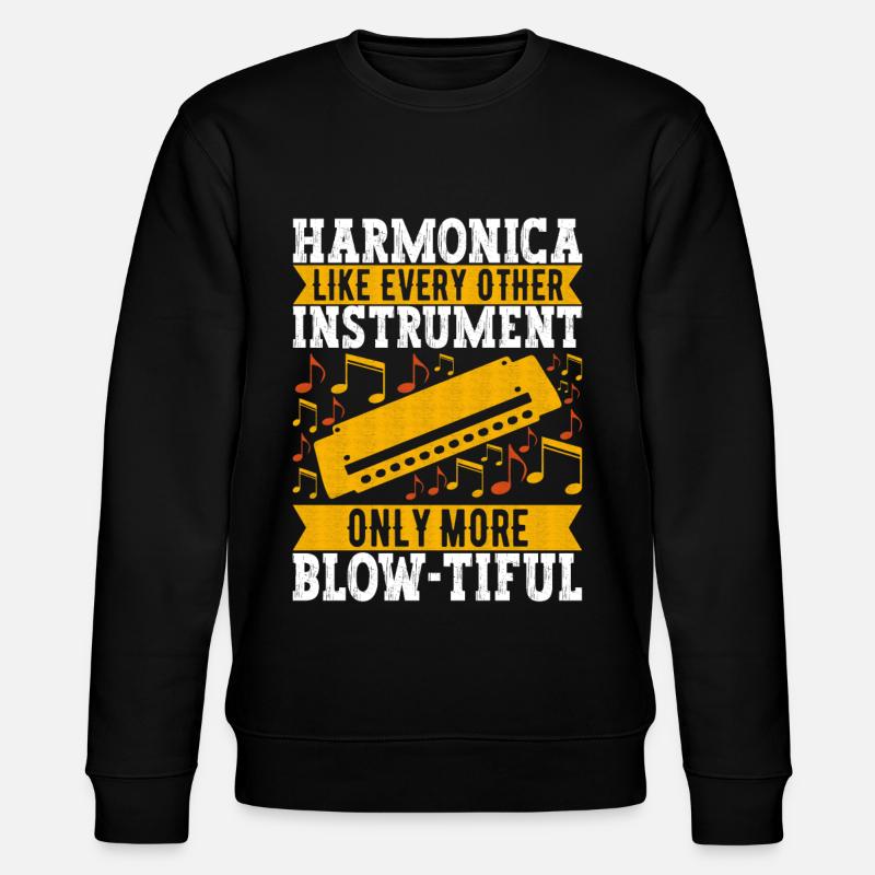 Harmonika Mundharmonika - Stanley/Stella Unisex Bio-Sweatshirt CHANGER  - Schwarz
