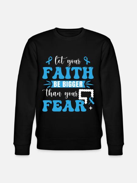 Colon Cancer Warrior - Stanley/Stella CHANGER Unisex Organic Sweatshirt - black