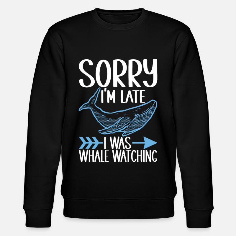 Wale Walbeobachter - Stanley/Stella Unisex Bio-Sweatshirt CHANGER  - Schwarz