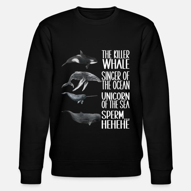 Wale Walbeobachter - Stanley/Stella Unisex Bio-Sweatshirt CHANGER  - Schwarz
