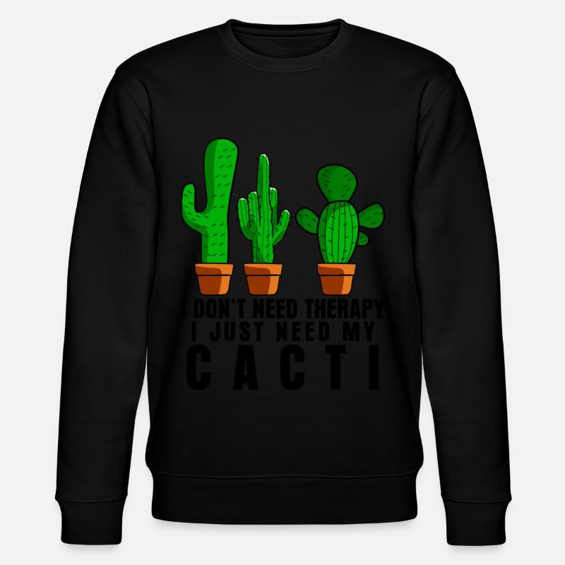 Cactus Therapy Cacti - Stanley/Stella CHANGER Unisex Organic Sweatshirt - black