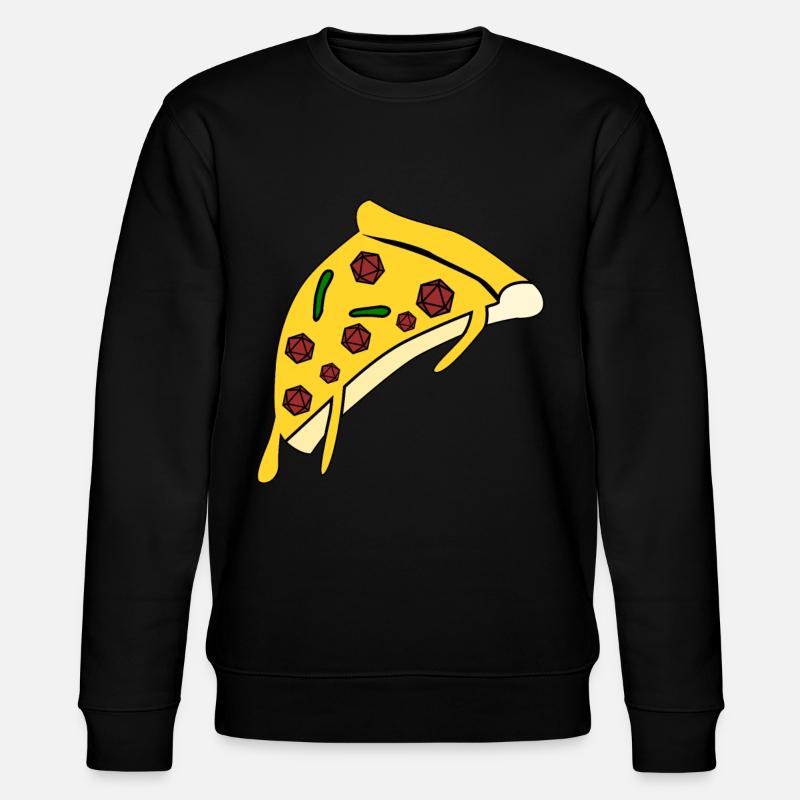 RPG D20 Cube Pizza Tabletop - Stanley/Stella CHANGER Unisex Organic Sweatshirt - black