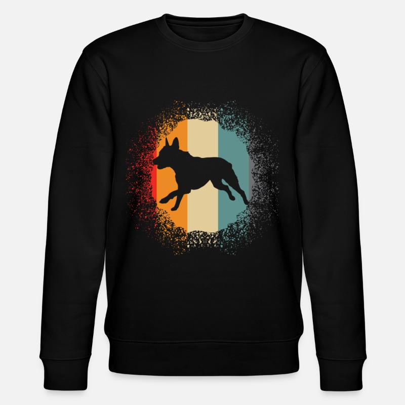 Belgian Molinois Retro - Stanley/Stella Unisex Bio-Sweatshirt CHANGER  - Schwarz