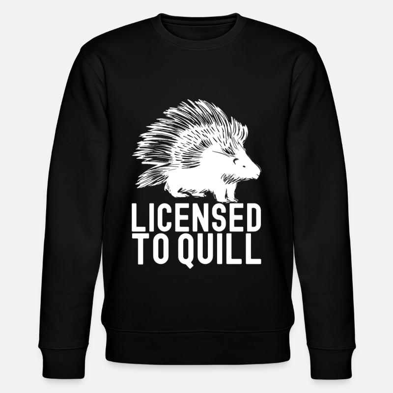 Süßes Stachelschwein - Stanley/Stella Unisex Bio-Sweatshirt CHANGER  - Schwarz