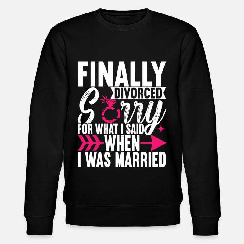Divorce Divorcé - Sweat bio CHANGER Stanley/Stella Unisexe - noir