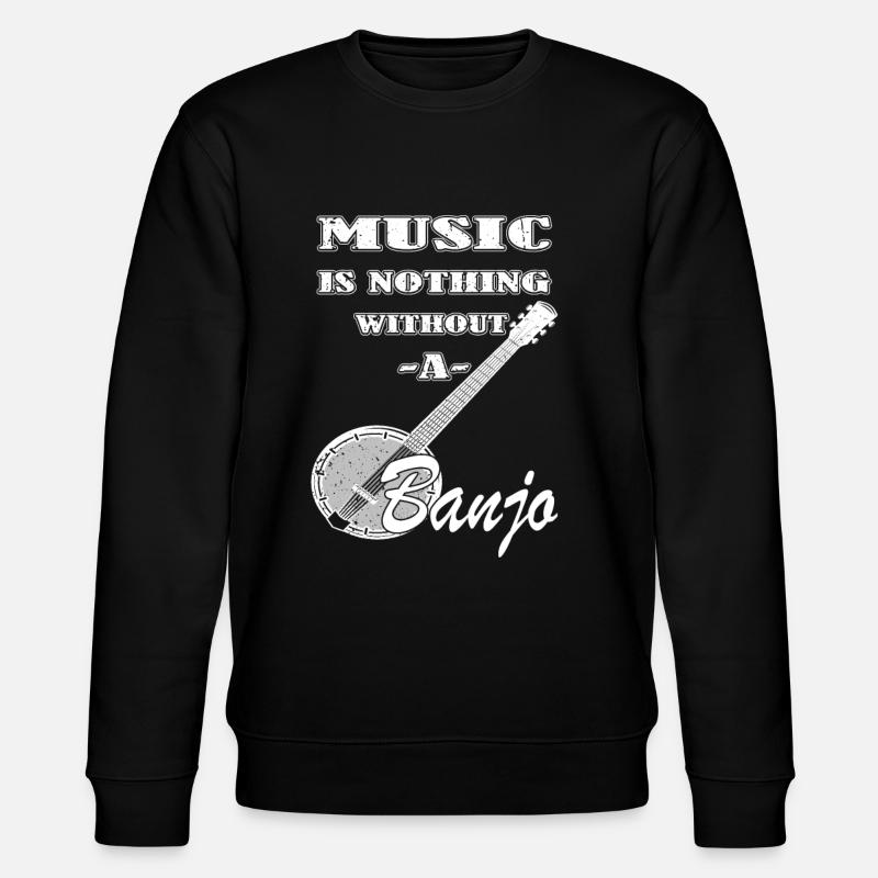 Banjo Guitar - Banjo Player - Stanley/Stella CHANGER Unisex Organic Sweatshirt - black