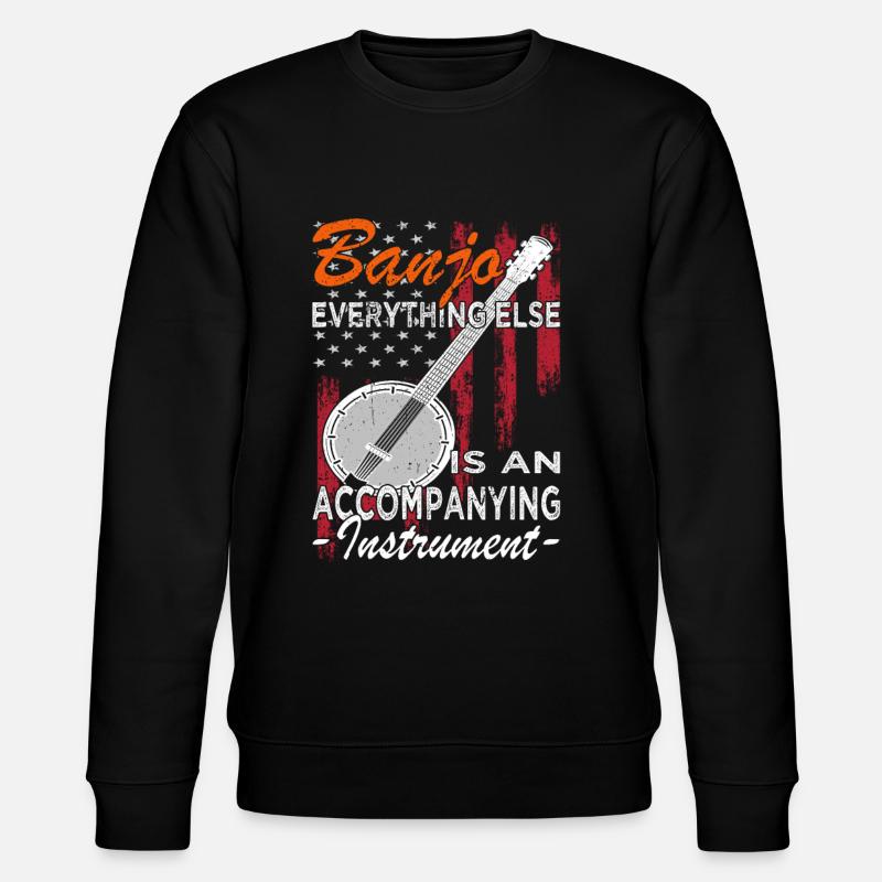 Banjo Guitar - Banjo Player - Stanley/Stella CHANGER Unisex Organic Sweatshirt - black