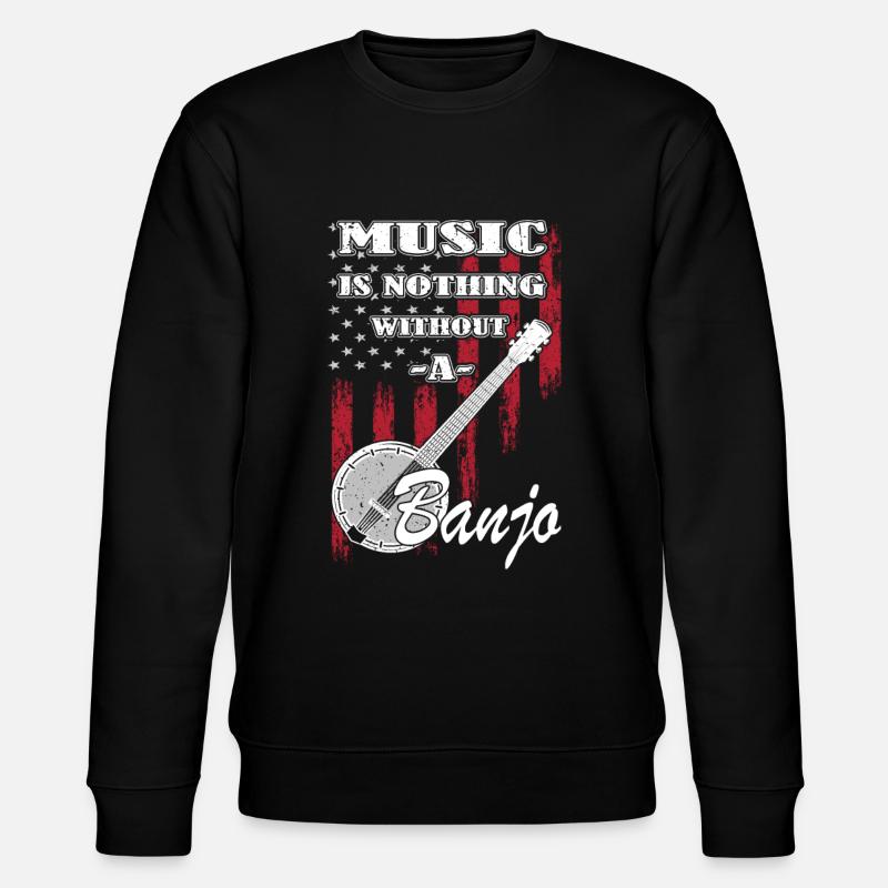 Banjo Guitar - Banjo Player - Stanley/Stella CHANGER Unisex Organic Sweatshirt - black