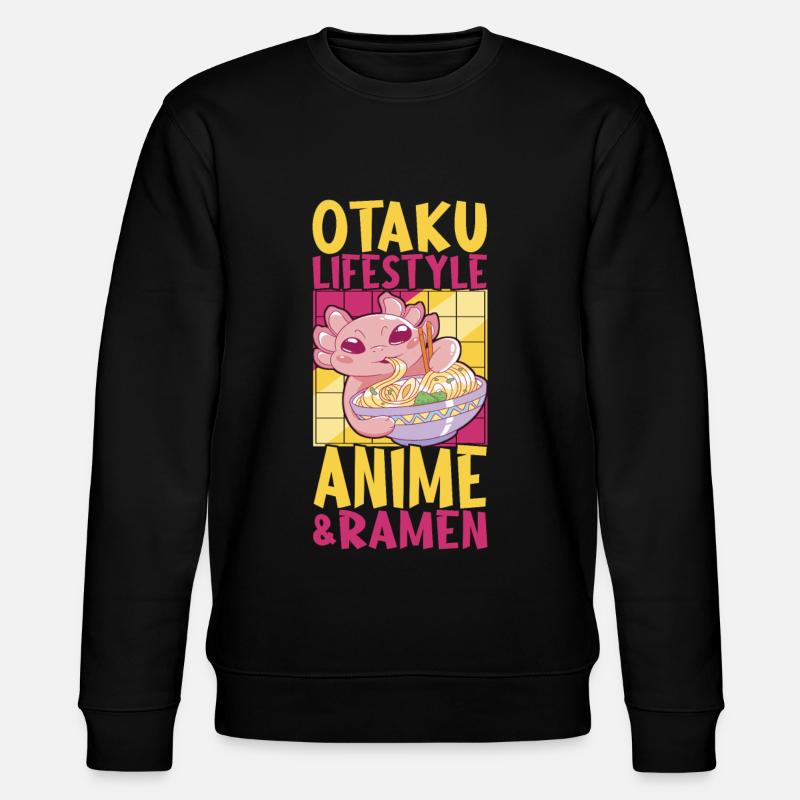 Anime Ramen Axolotl - Stanley/Stella Unisex Bio-Sweatshirt CHANGER  - Schwarz