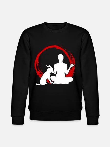 Yoga Dog Meditation Dogs - Stanley/Stella CHANGER Unisex Organic Sweatshirt - black