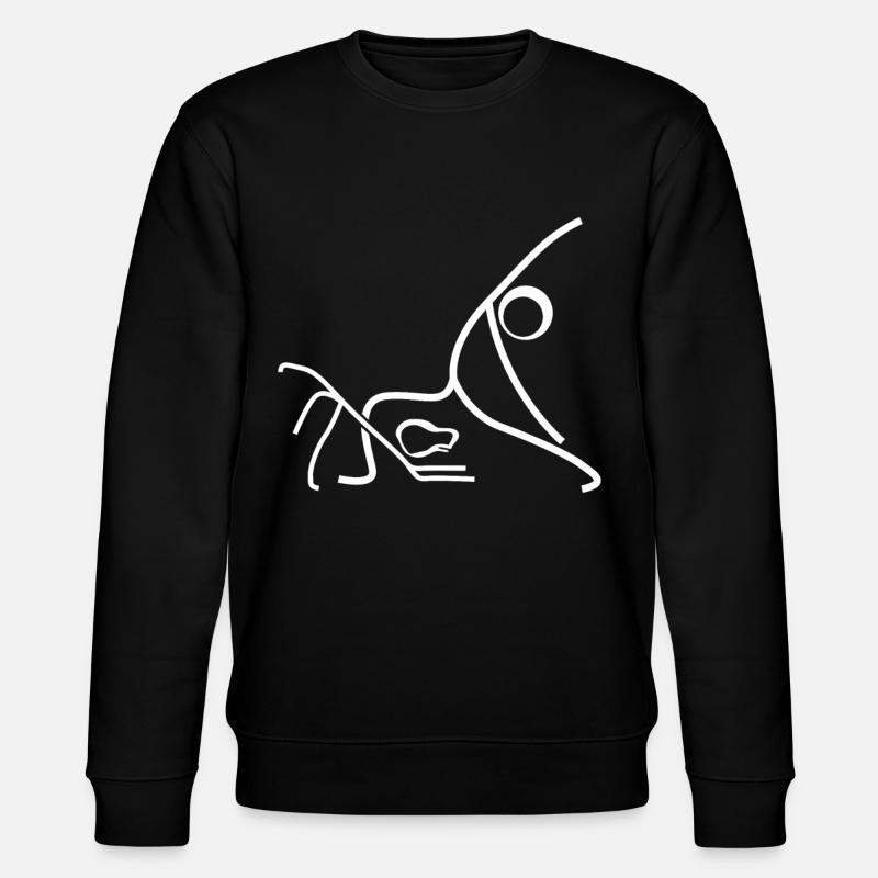 Hunde Yoga mit Hund - Stanley/Stella Unisex Bio-Sweatshirt CHANGER  - Schwarz