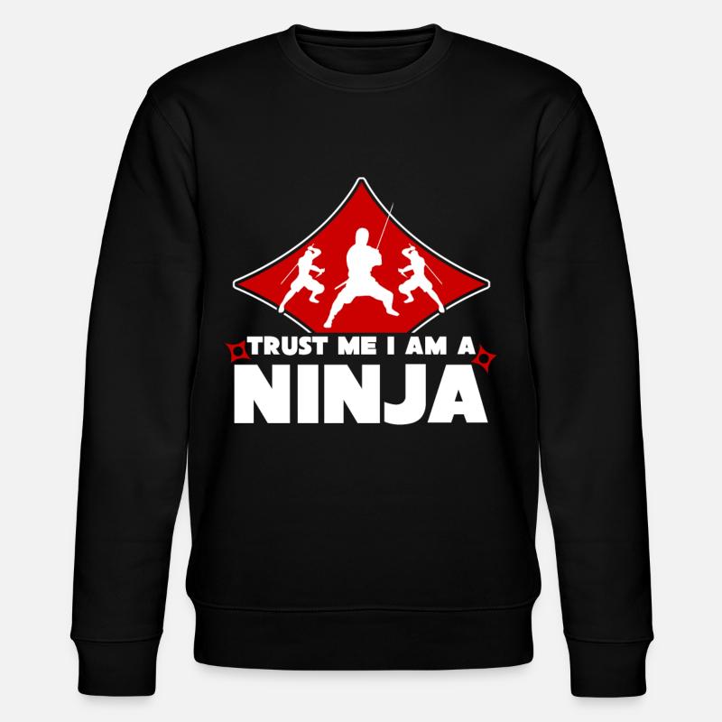 Ninja Witz mit Ninjas - Stanley/Stella Unisex Bio-Sweatshirt CHANGER - Schwarz