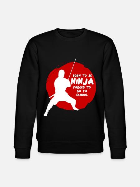 Ninja Schoolchild School Ninjas - Stanley/Stella CHANGER Unisex Organic Sweatshirt - black