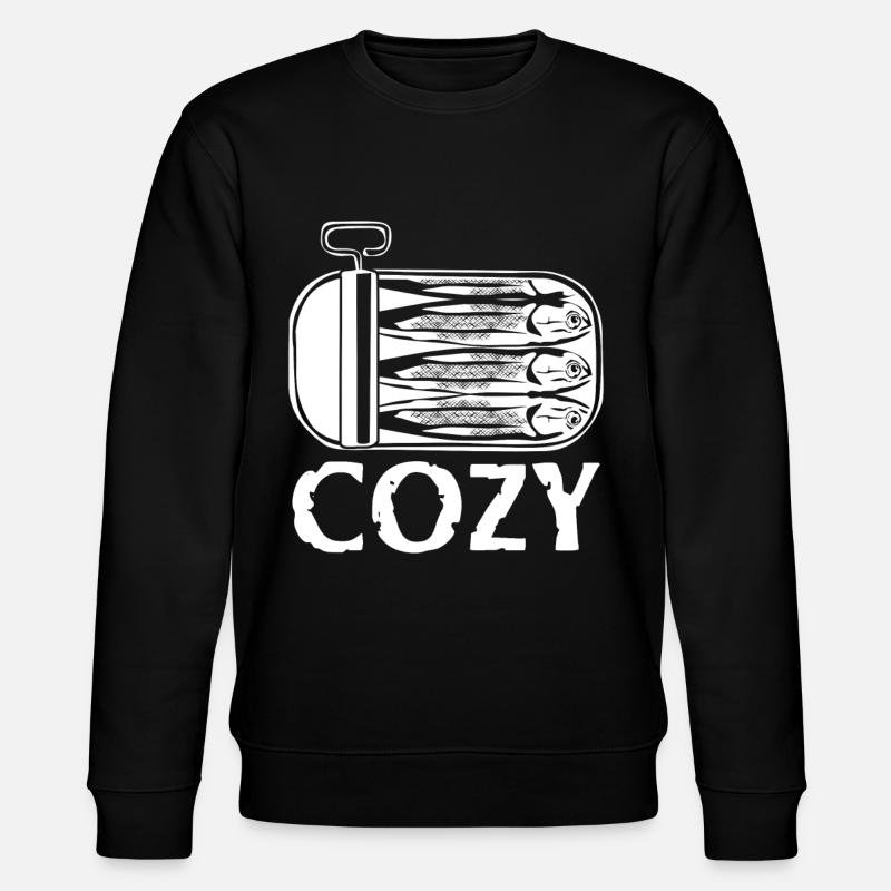 Hering Sardine Sardinen Heringe - Stanley/Stella Unisex Bio-Sweatshirt CHANGER - Schwarz