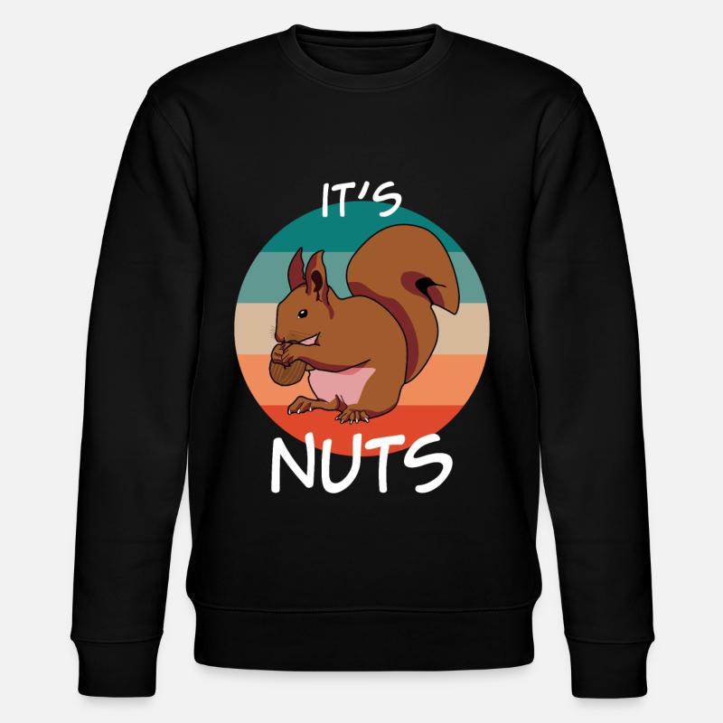 Eichhörnchen Retro Squirrel - Stanley/Stella Unisex Bio-Sweatshirt CHANGER  - Schwarz