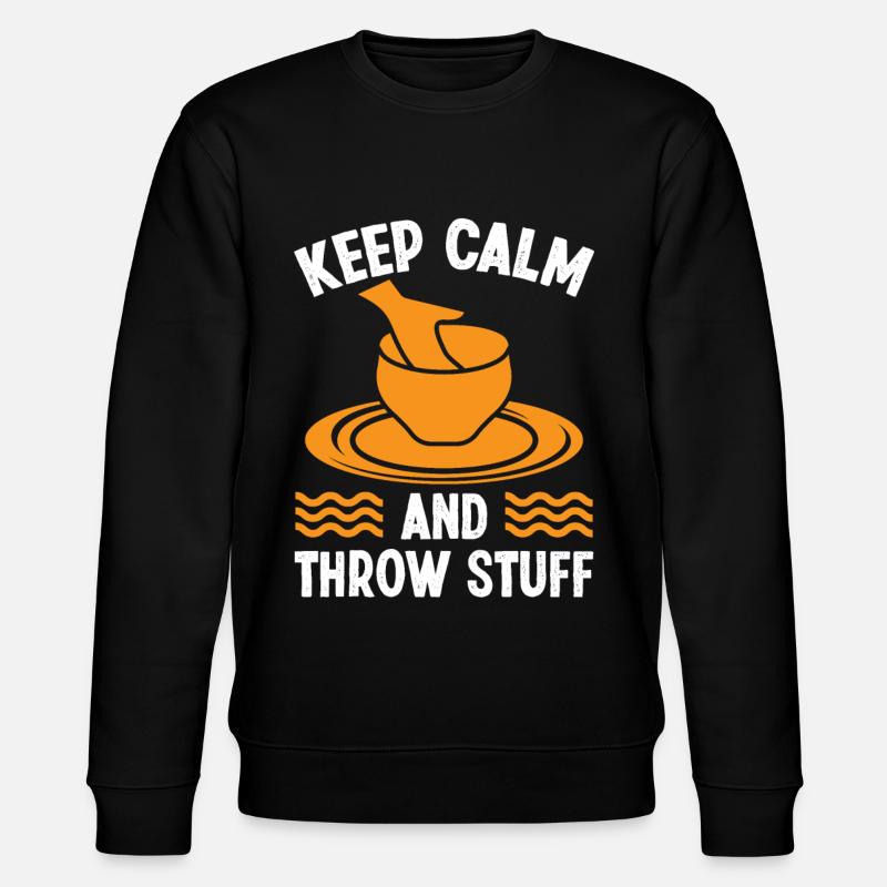 Keep Calm and throw Stuff - Stanley/Stella Unisex Bio-Sweatshirt CHANGER  - Schwarz