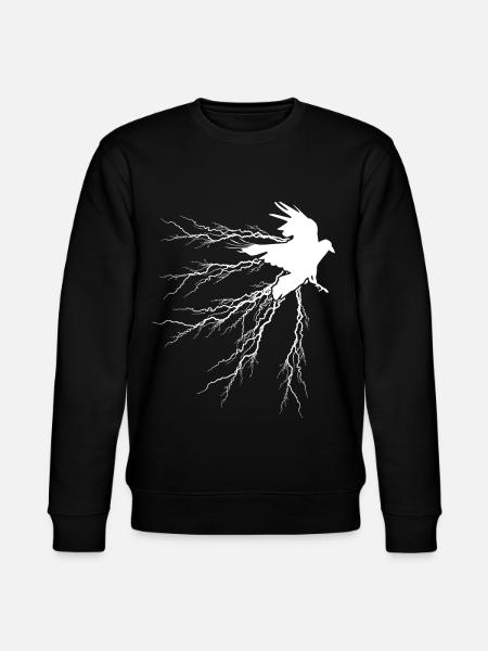 Raven Valhalla Viking Lightning - Stanley/Stella CHANGER Unisex Organic Sweatshirt - black