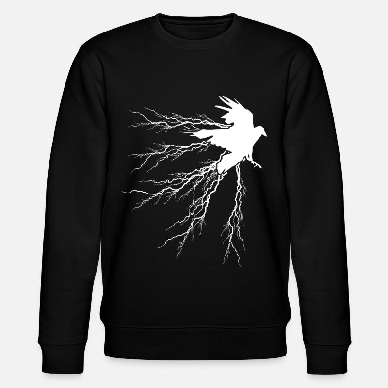 Raven Valhalla Viking Lightning - Stanley/Stella CHANGER Unisex Organic Sweatshirt - black