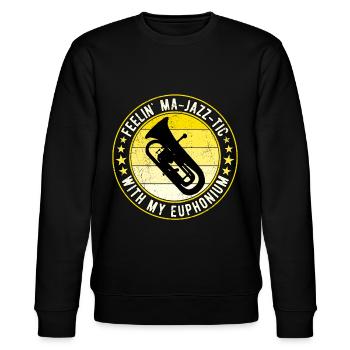 Euphonium Eufonium Euphonist - Stanley/Stella CHANGER Unisex Organic Sweatshirt - black - Front - Nik (191cm) & Marisol (170cm)