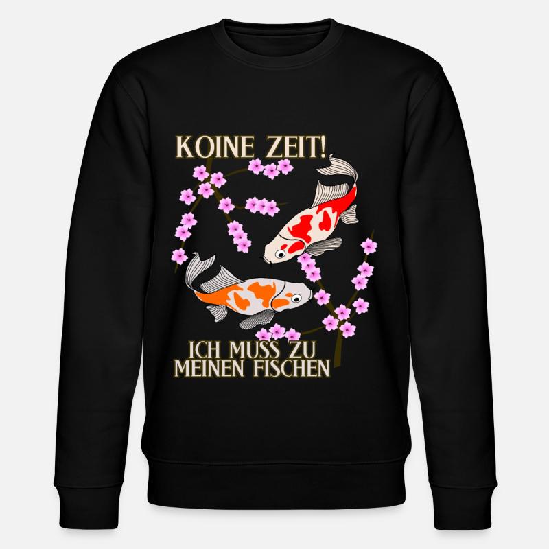 Koi Keine Zeit Kois - Stanley/Stella Unisex Bio-Sweatshirt CHANGER  - Schwarz