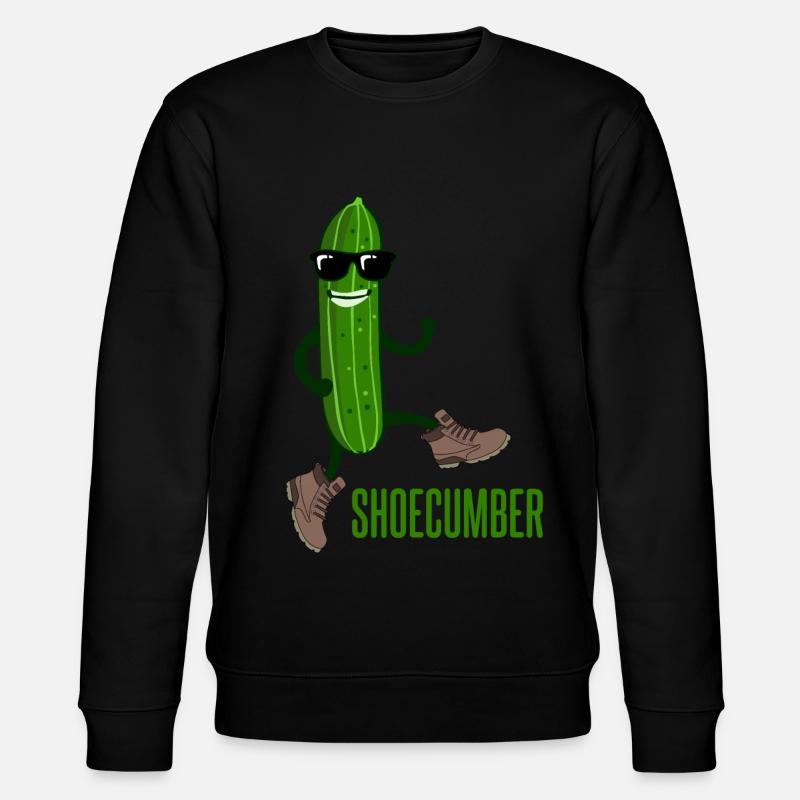 Gurke mit Schuhen Shoecumber Gurken - Stanley/Stella Unisex Bio-Sweatshirt CHANGER  - Schwarz