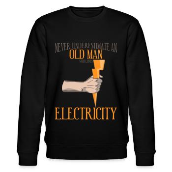 Electrician Electronics Technician Electrical Engineering - Stanley/Stella CHANGER Unisex Organic Sweatshirt - black - Front - Nik (191cm) & Marisol (170cm)