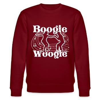 Boogie Woogie Tanzen Swing - Stanley/Stella Unisex Bio-Sweatshirt CHANGER  - Burgunderrot - Vorne - Nik (191cm) & Marisol (170cm)