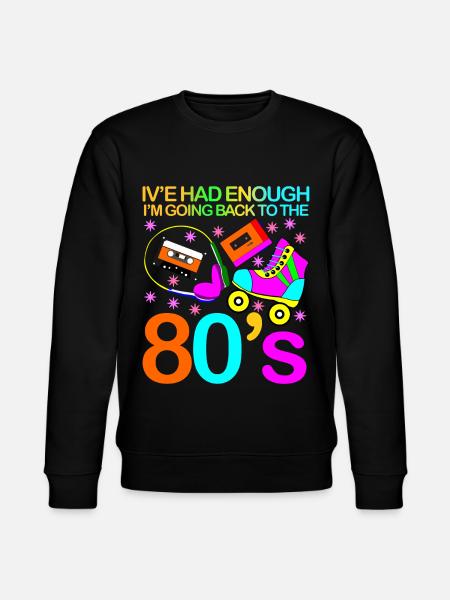 80s Disco Party 80s 1980s - Stanley/Stella CHANGER Unisex Organic Sweatshirt - black
