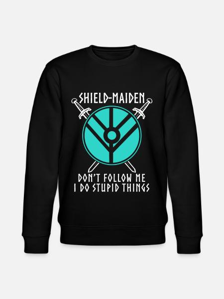Shield Maiden funny Vikings - Stanley/Stella CHANGER Unisex Organic Sweatshirt - black