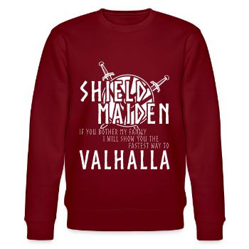 Viking Shieldmaiden - Sweat bio CHANGER Stanley/Stella Unisexe - bordeaux - Devant - Nik (191cm) & Marisol (170cm)