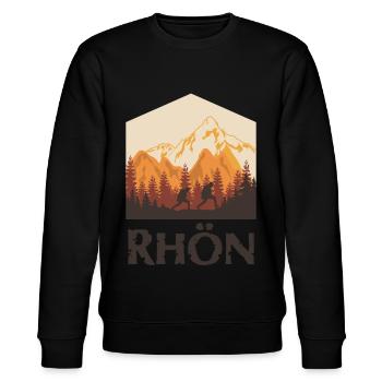 Rhön Wandern und Rhöner Berge - Stanley/Stella Unisex Bio-Sweatshirt CHANGER  - Schwarz - Vorne - Nik (191cm) & Marisol (170cm)