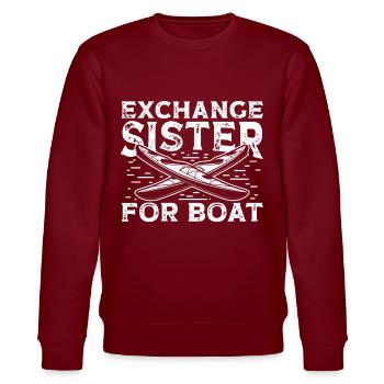 Échange de sœur pour bateau - Sweat bio CHANGER Stanley/Stella Unisexe - bordeaux - Devant - Nik (191cm) & Marisol (170cm)