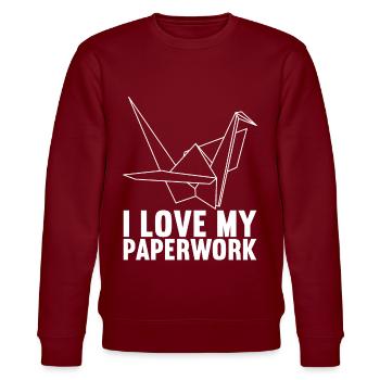 Origami - Stanley/Stella CHANGER Unisex Organic Sweatshirt - burgundy - Front - Nik (191cm) & Marisol (170cm)