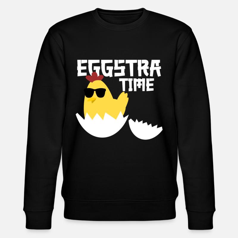 Oeufs en coquille d’oeuf oeuf oeuf poule - Sweat bio CHANGER Stanley/Stella Unisexe - noir