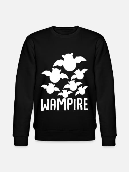 Fat Vampire Bats with Wampe - Stanley/Stella CHANGER Unisex Organic Sweatshirt - black