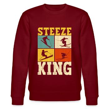 Skiers - Stanley/Stella CHANGER Unisex Organic Sweatshirt - burgundy - Front - Nik (191cm) & Marisol (170cm)