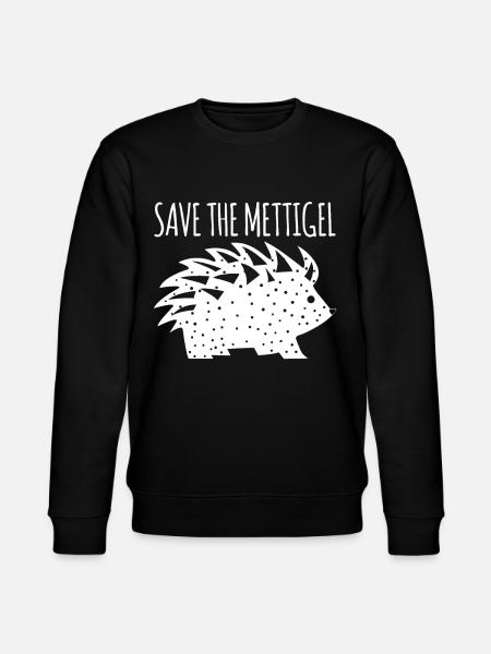 Mettigel Hackfleisch Mett Mettbrötchen - Stanley/Stella Unisex Bio-Sweatshirt CHANGER  - Schwarz